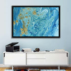 Blue Marble Streams Wall Art