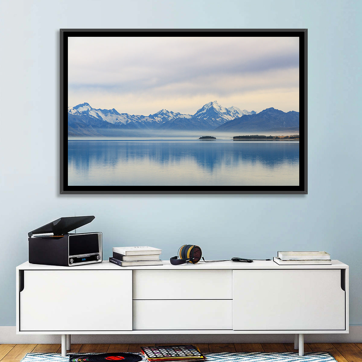 Mount Cook Reflection at Lake Pukaki Wall Art