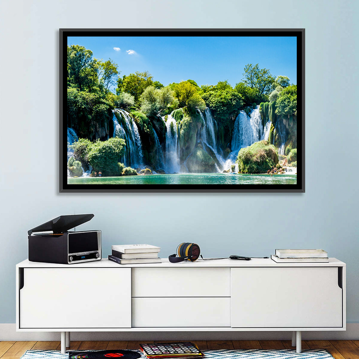 Kravice Waterfall, Ljubuški Wall Art in a room, landscape