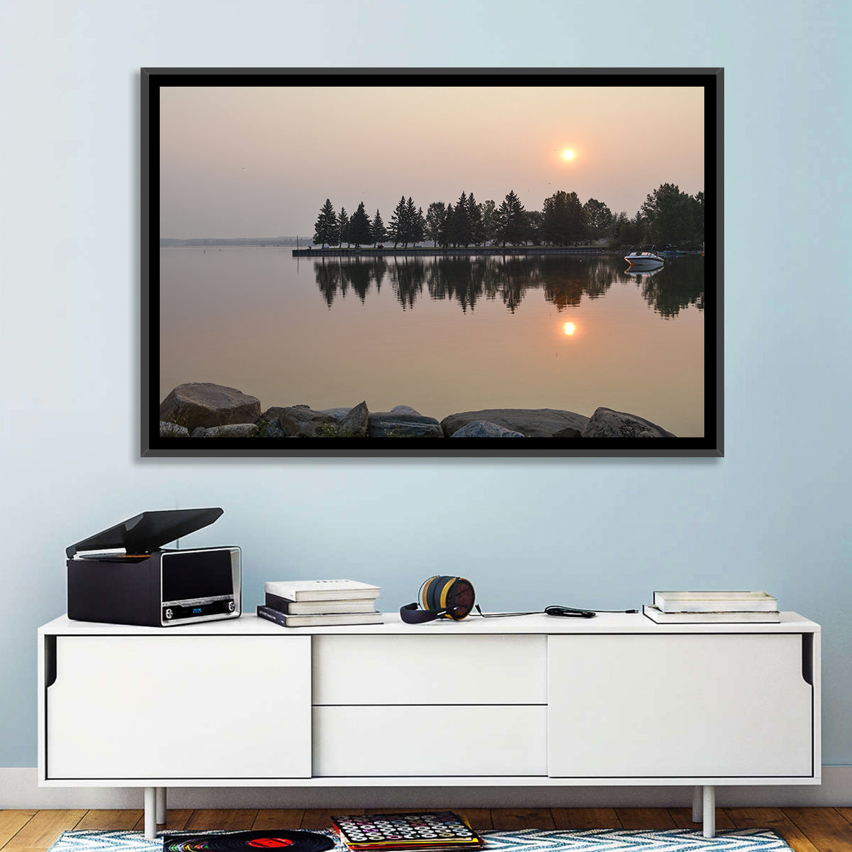 Sylvan Lake Sunset Reflection Wall Art