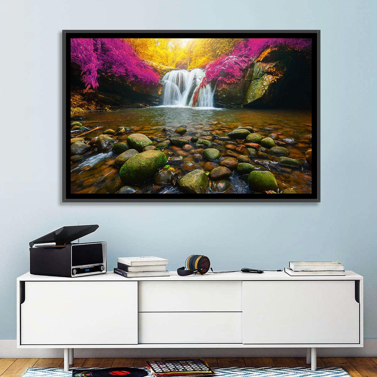 Phu Soi Dao Waterfall at Dusk Wall Art
