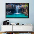 Waterfall Into Turquoise Pool Wall Art