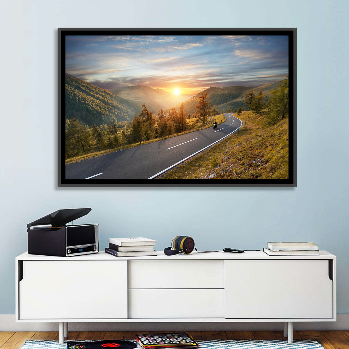 Alpine Highway at Golden Hour Wall Art