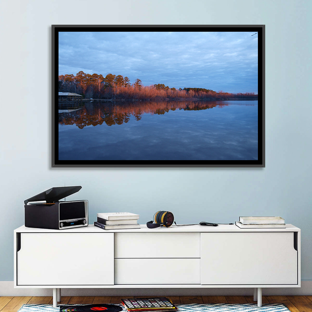 Cloudy Lake Livingston Wall Art