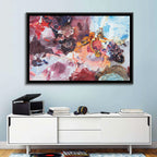 Impasto Color Swirl Abstract Wall Art