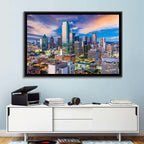 Dallas Twilight Skyline Wall Art