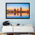 Mobile Alabama Sunset Skyline Wall Art