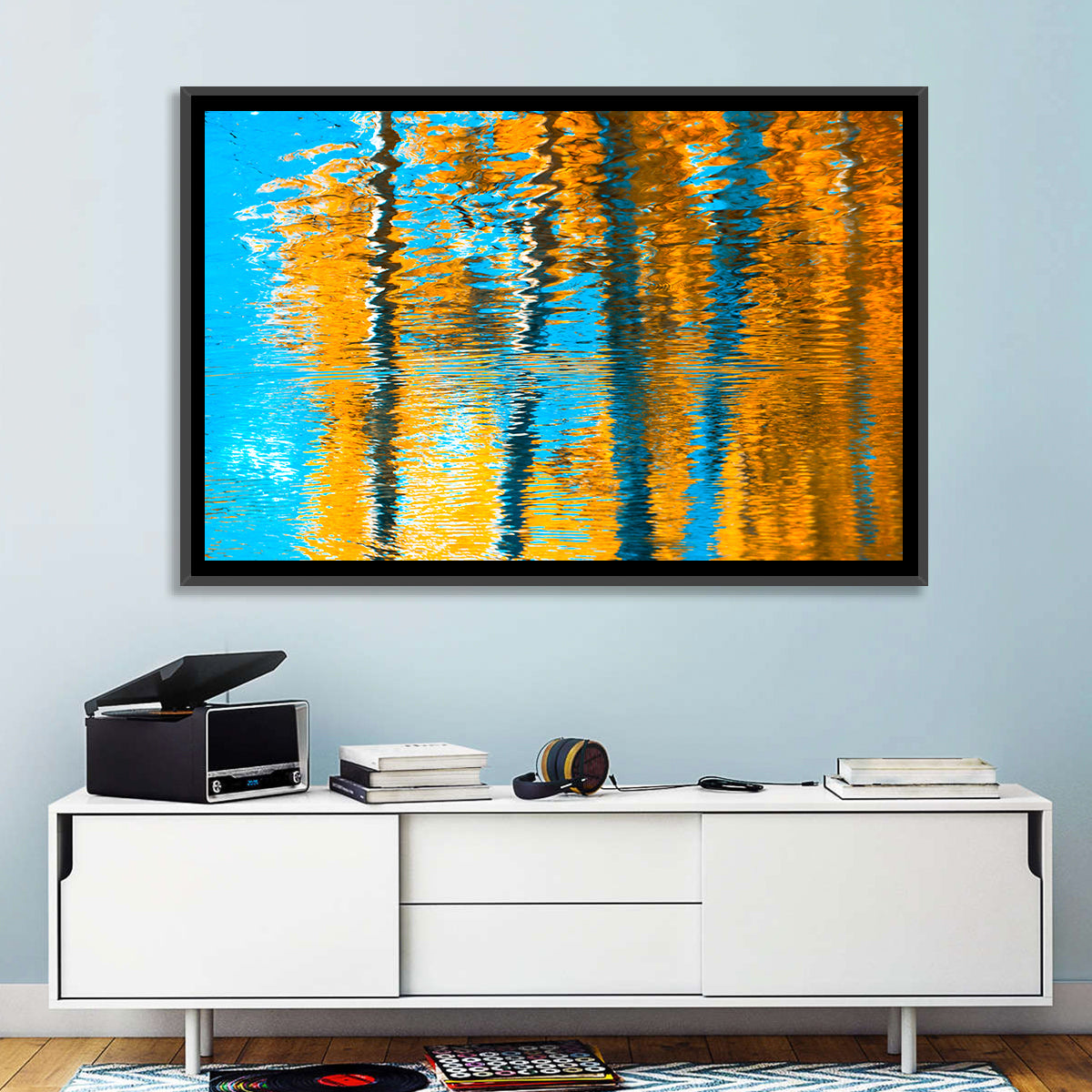 Blue Autumn Reflection Wall Art