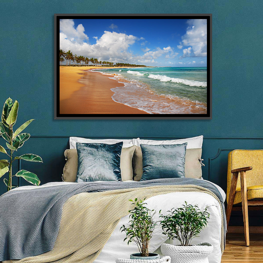 Palm Lined Tropical Coast Wall Art