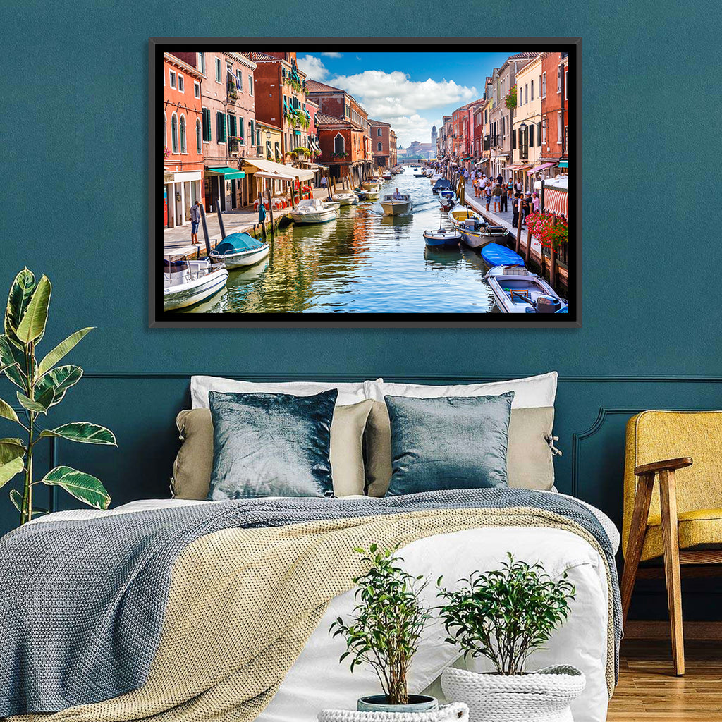 Sunlit Burano Canal, Venice Wall Art