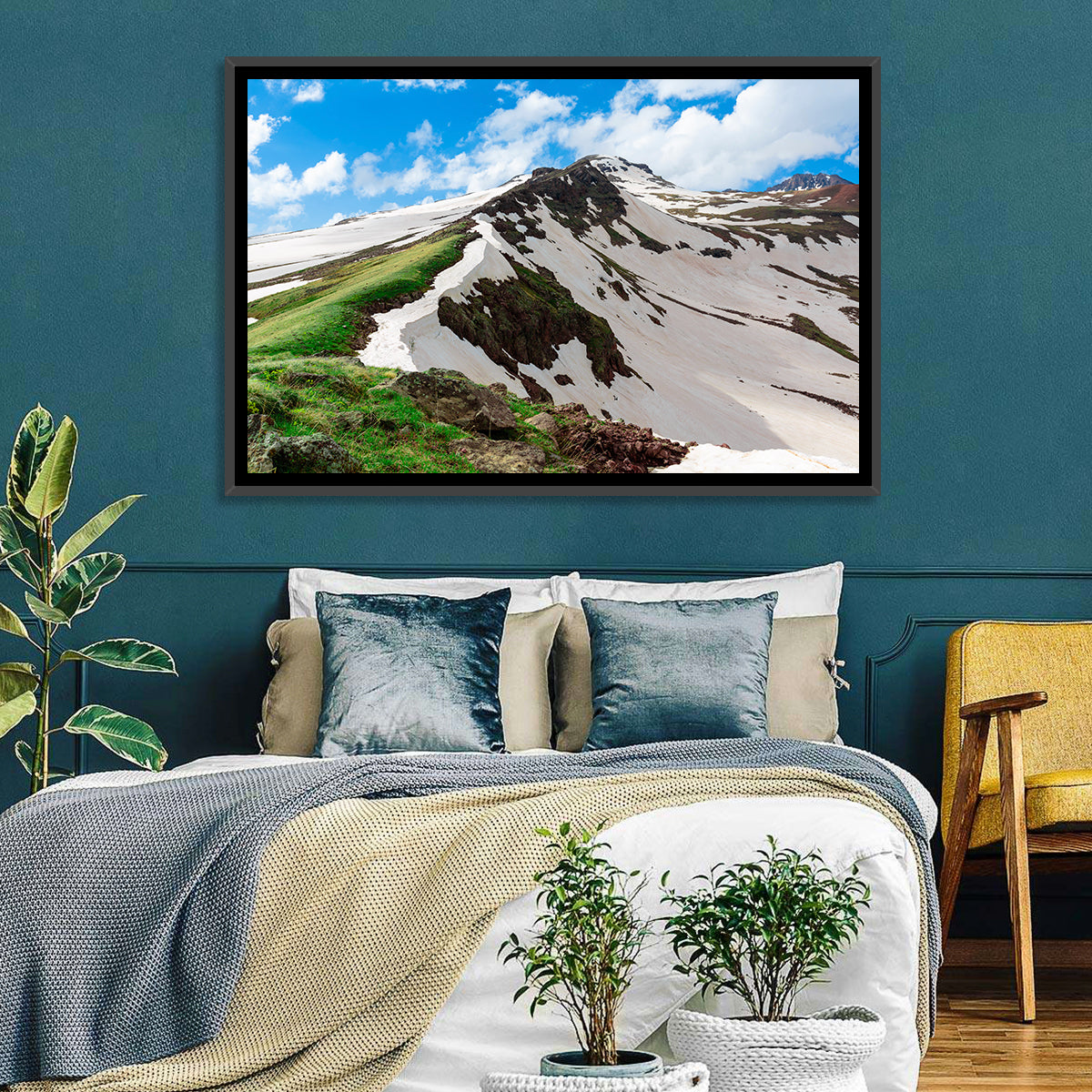 Mount Aragats Ridge Wall Art in a room, landscape