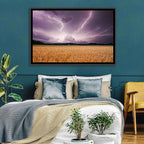 Lightning Over Wheat Field Wall Art