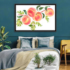 Watercolor Peach Branch Wall Art