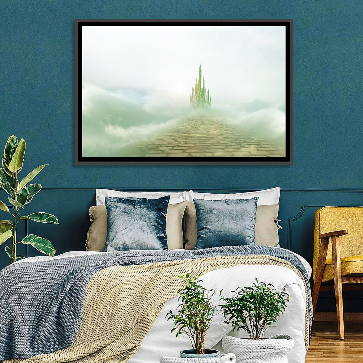 Cobblestone Path to Emerald Castle Wall Art