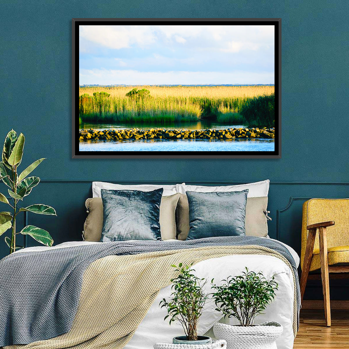 Louisiana Bayou Marsh at Golden Hour Wall Art