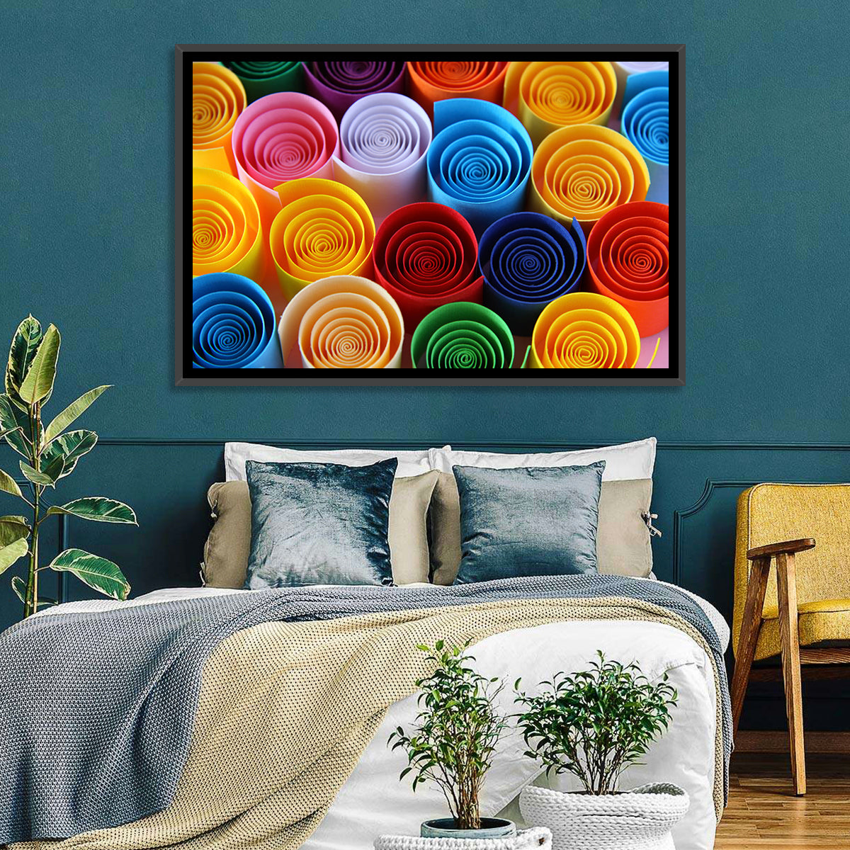 Quilled Color Spirals Wall Art