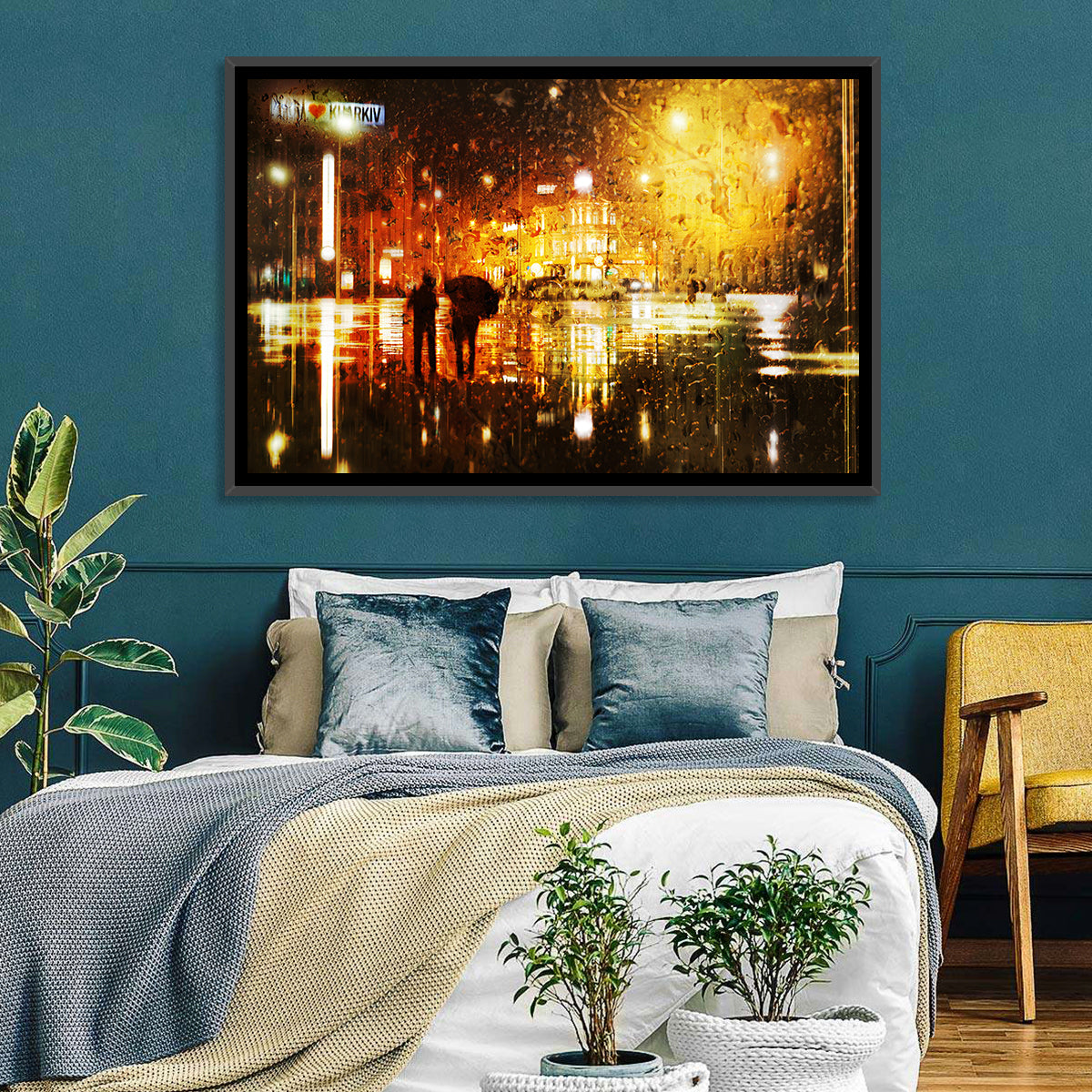 Rainy Night in Kharkiv Wall Art