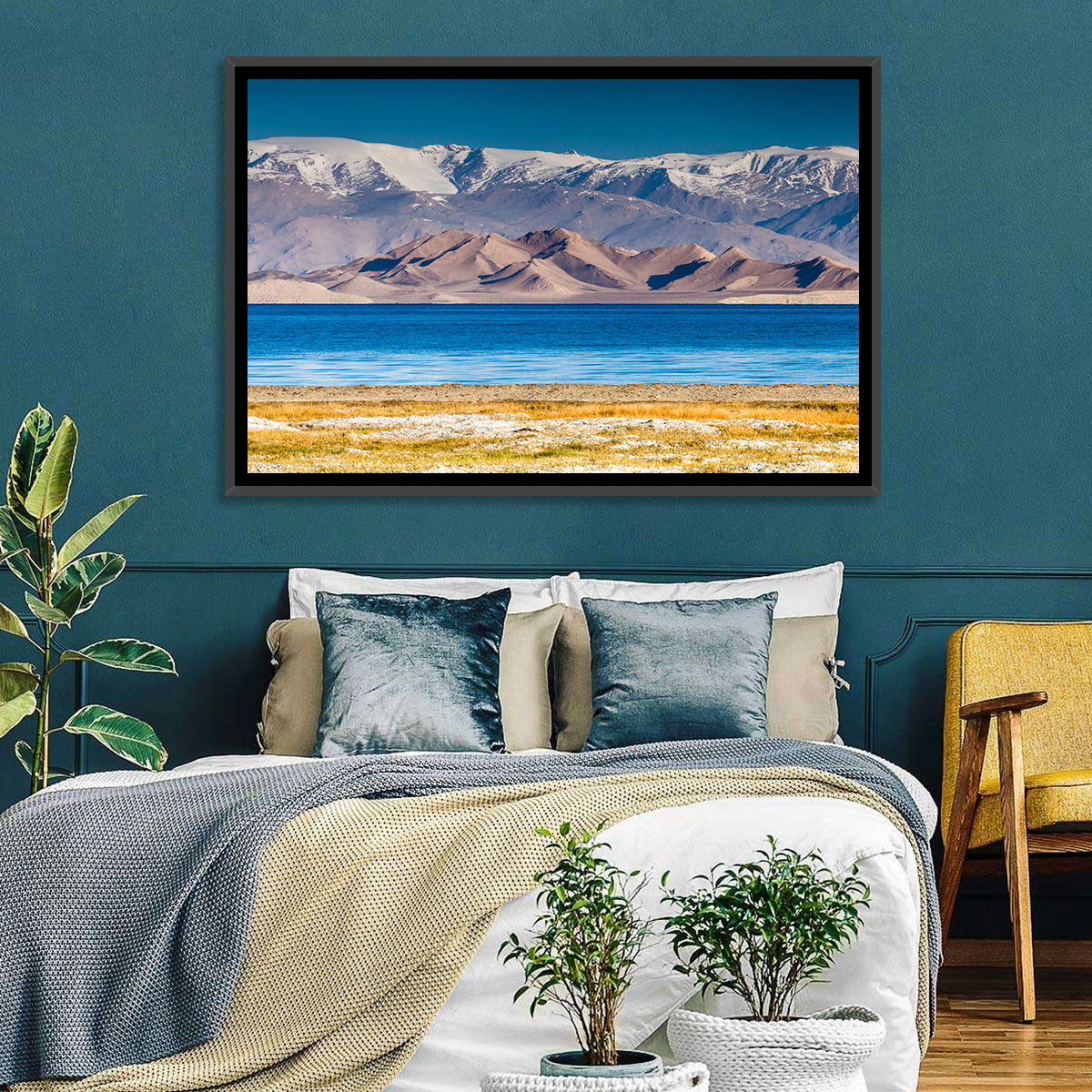 Karakul Lake Pamir Range Wall Art in a room, landscape