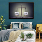 Metallic Scale: Work and Life Wall Art