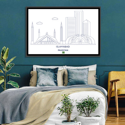 Islamabad City Skyline Wall Art