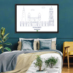Faisalabad Clock Tower Skyline Wall Art