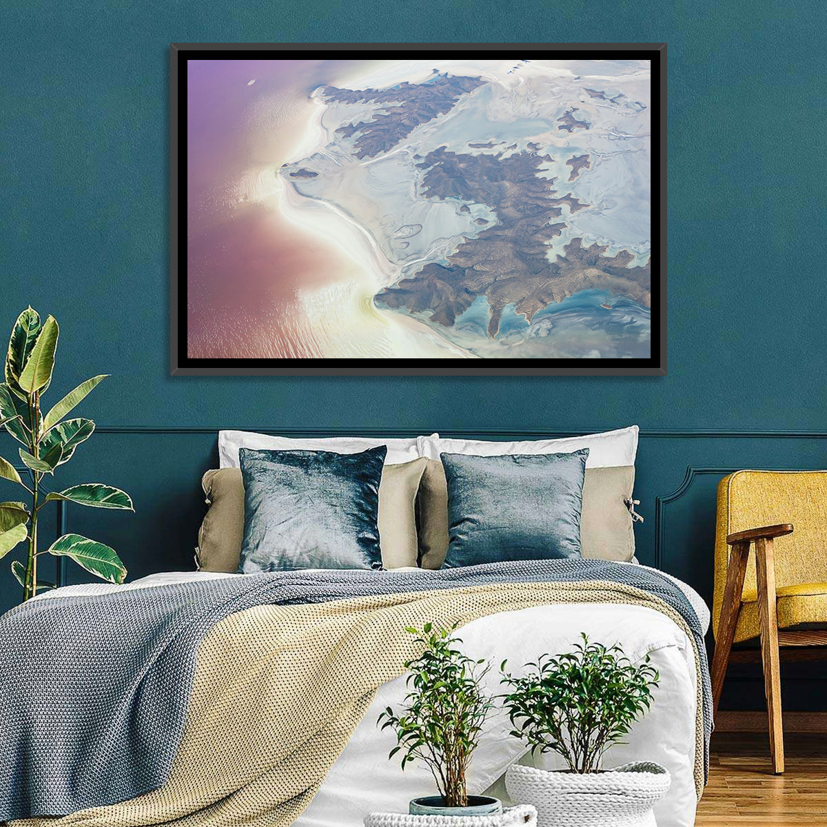 Urmia Lake Aerial View Wall Art