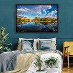 Boise River Rainbow Reflection Wall Art