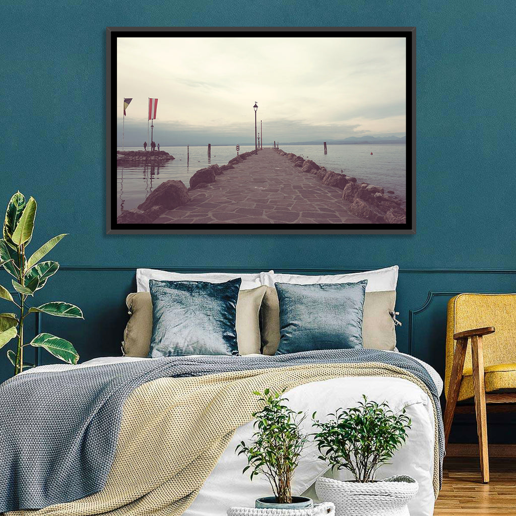 Stone Pier at Lake Garda Wall Art