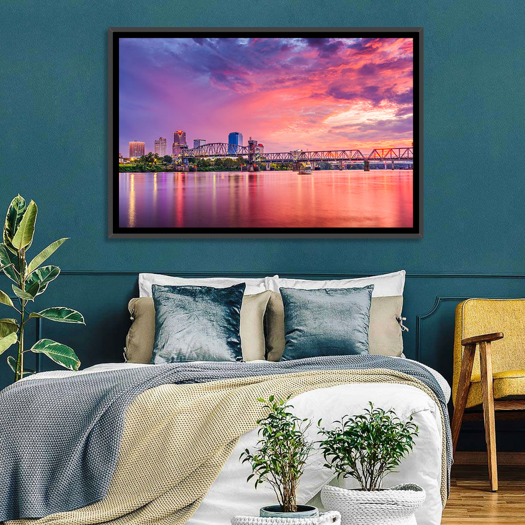 Little Rock Sunset Skyline Wall Art