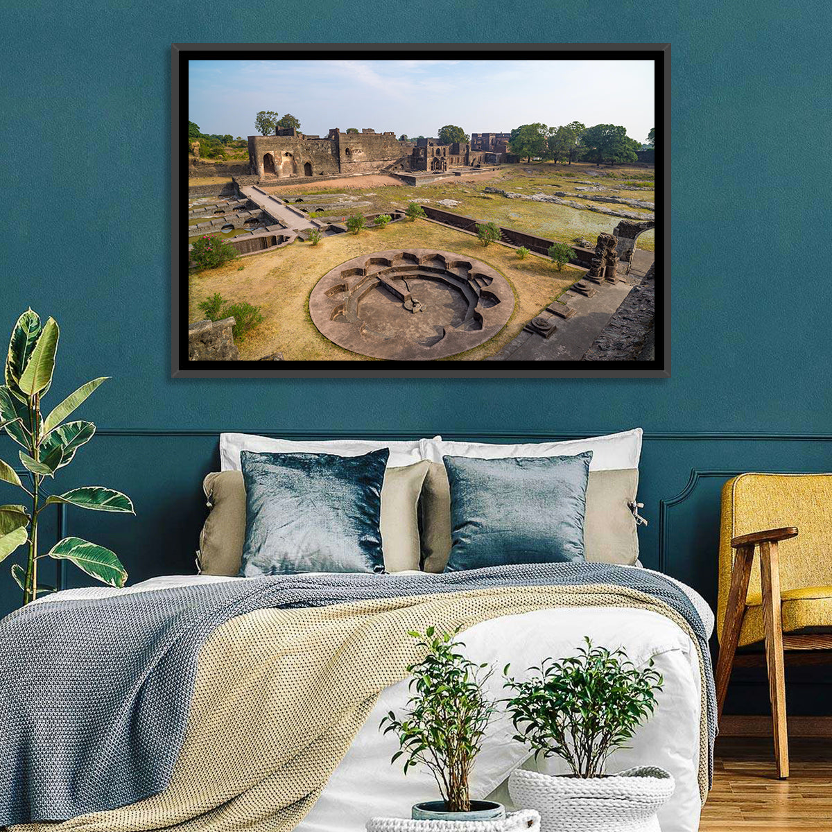 Bidar Fort Ruins Wall Art in a room, landscape