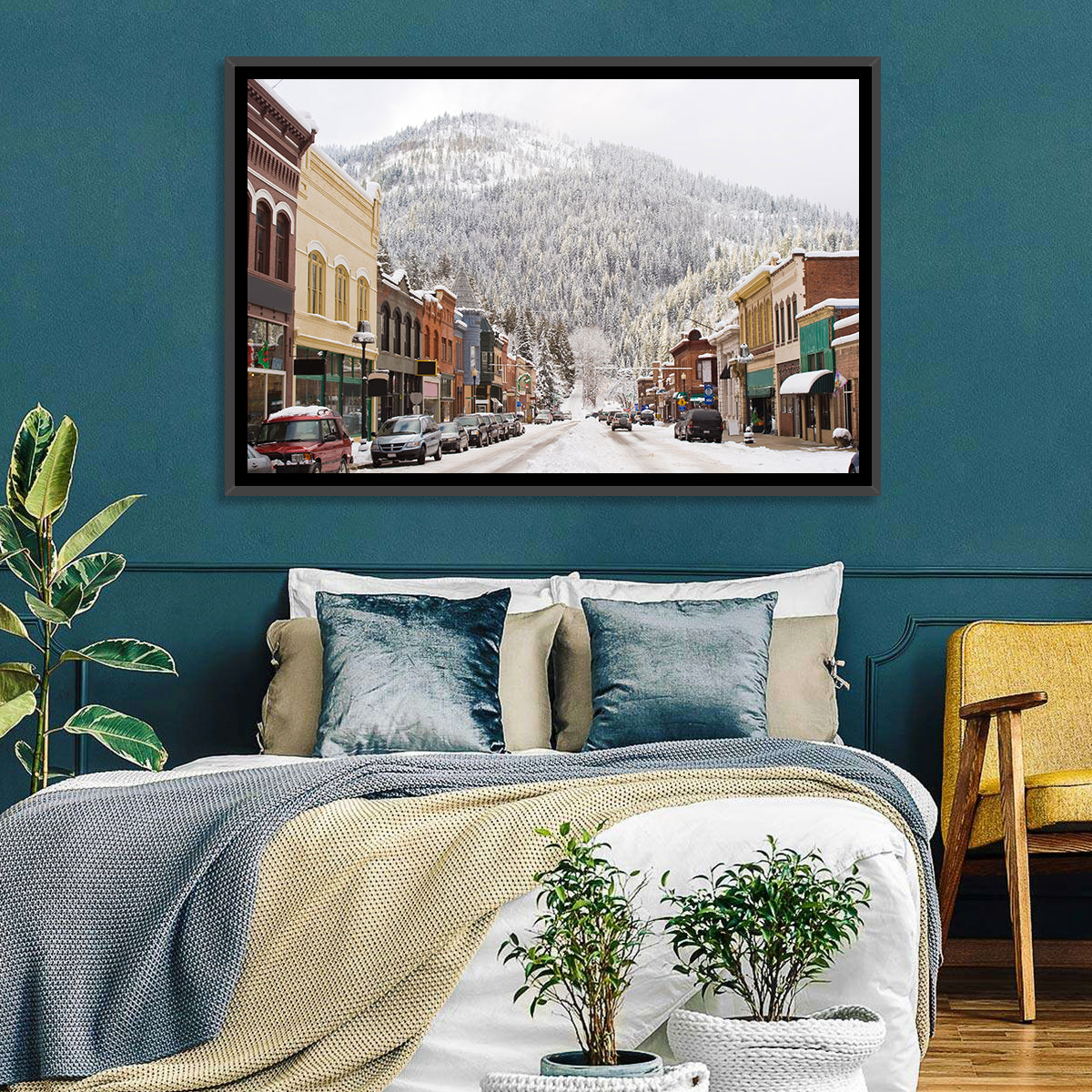 Snow Covered Mountain Main Street Wall Art