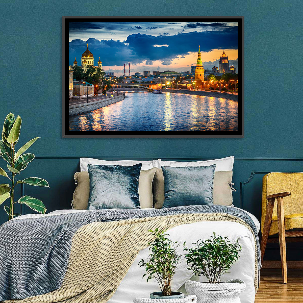 Kremlin Moscow River Wall Art