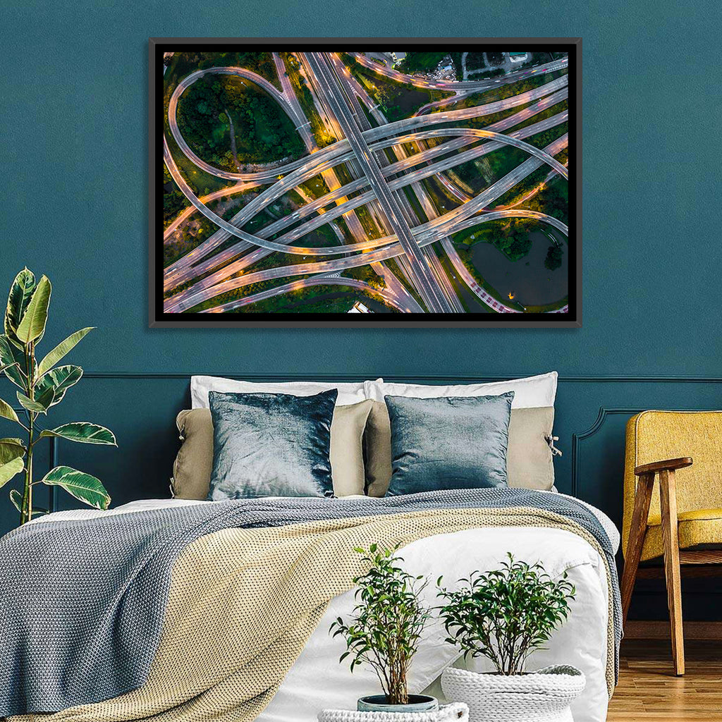 Expressway Junction at Dusk Wall Art
