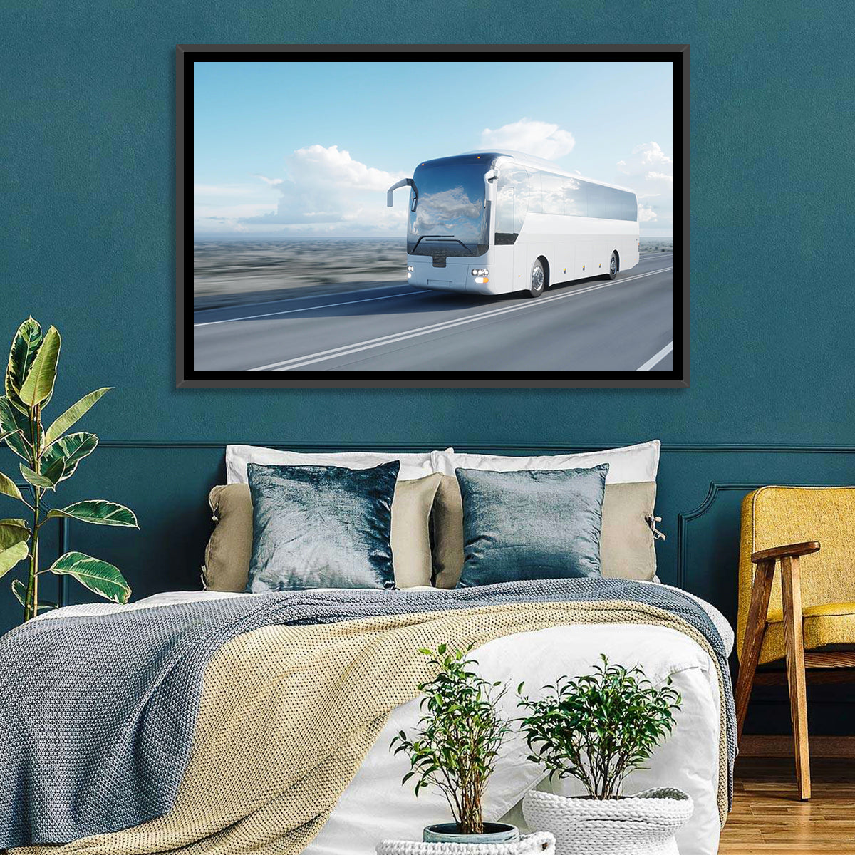 Desert Highway Tour Bus Wall Art
