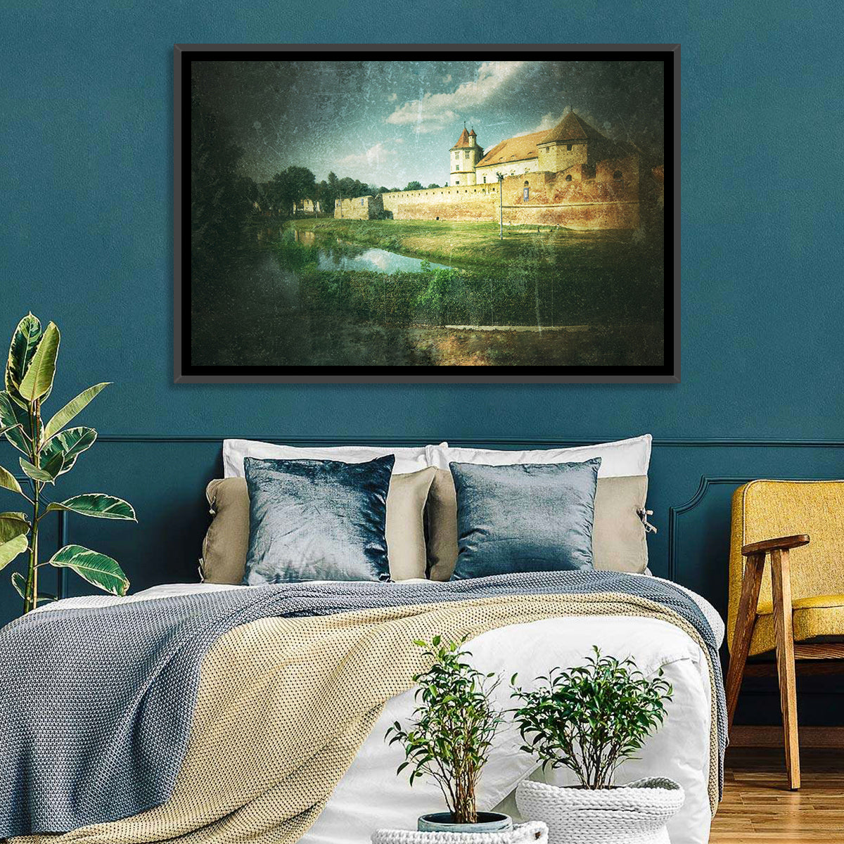 Făgăraș Fortress Moat Reflection Wall Art