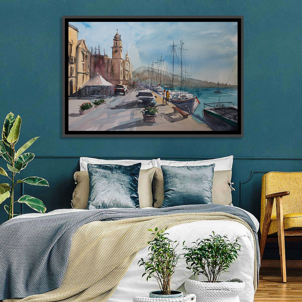 Valette Harbor Sketch Wall Art