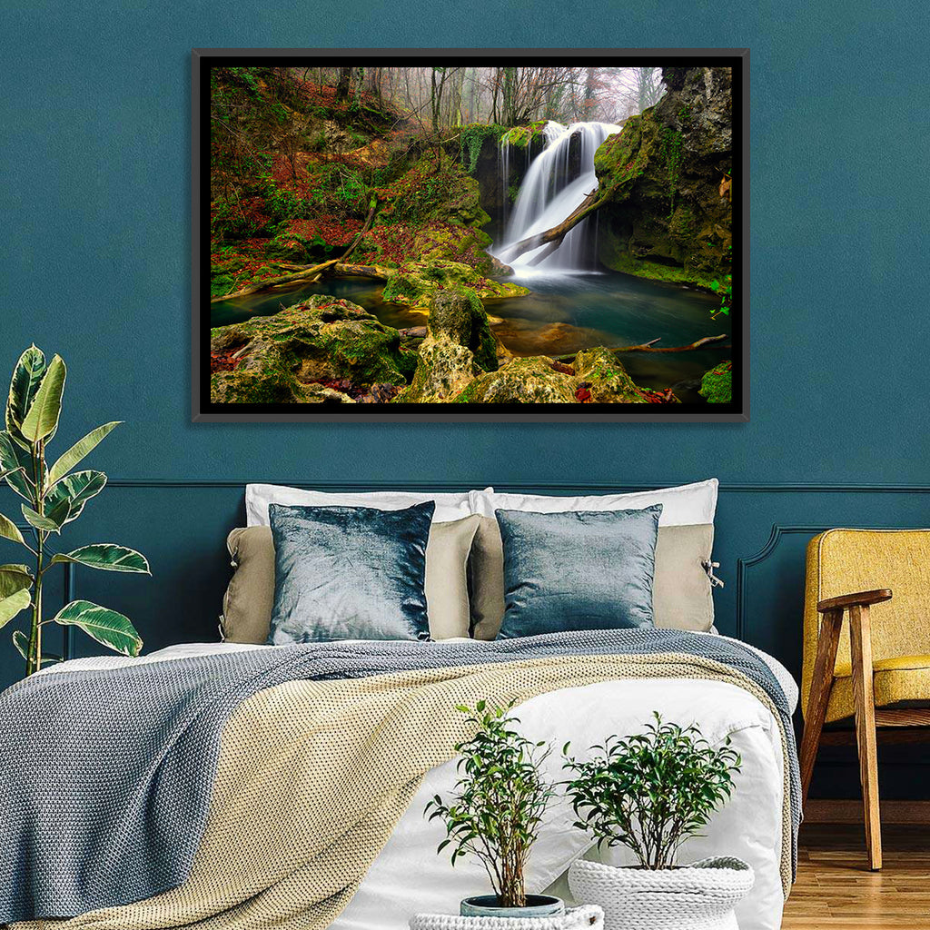 Cheile Nerei Mossy Waterfall Wall Art