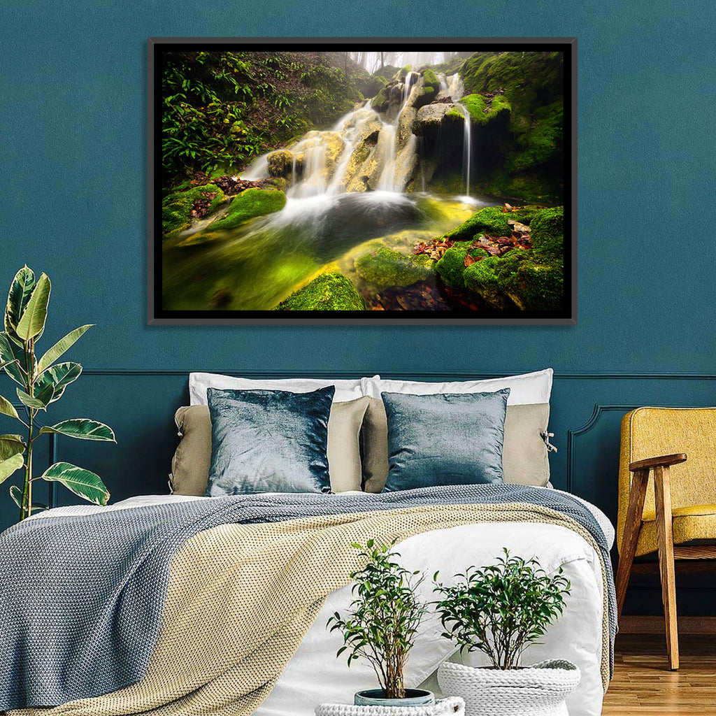 Cheile Nerei Mossy Waterfall Wall Art