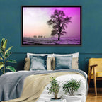 Violet Winter Dawn Tree Wall Art