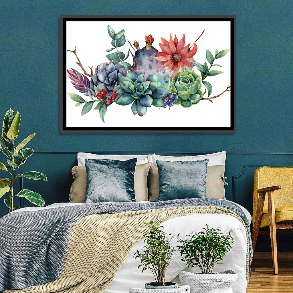 Succulent and Cactus Bouquet Wall Art