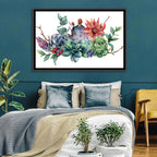 Succulent and Cactus Bouquet Wall Art