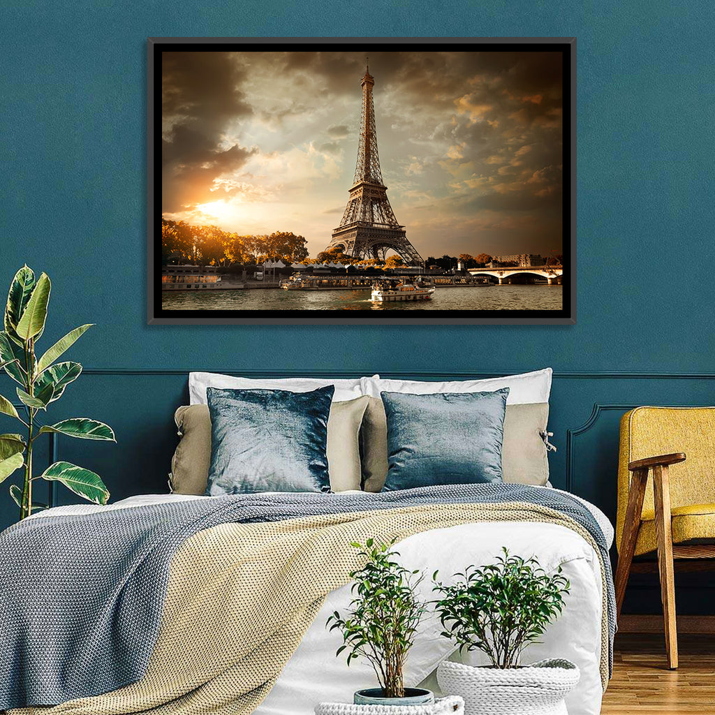 Eiffel Tower at Sunset Wall Art