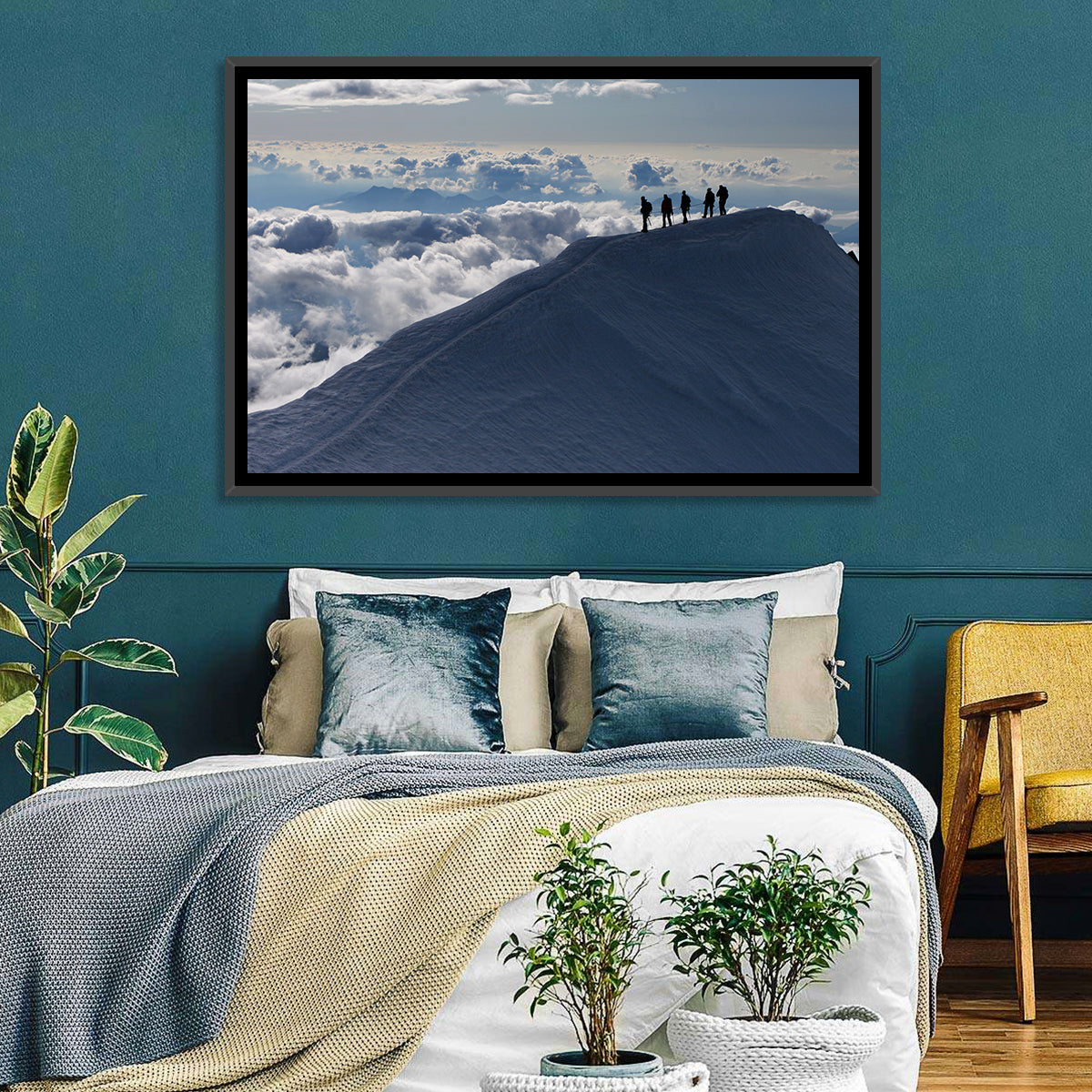 Above the Clouds Wall Art in a room, landscape