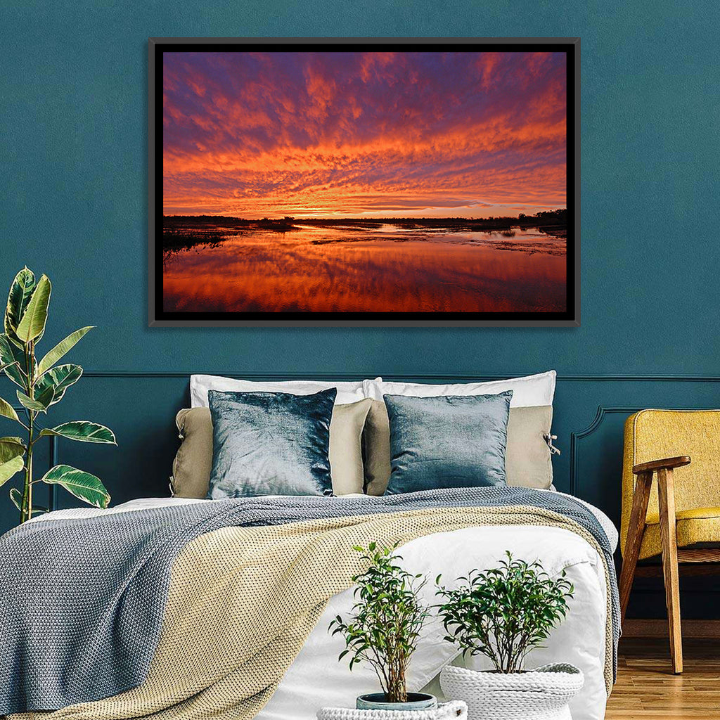 Louisiana Wetland Sunset Wall Art
