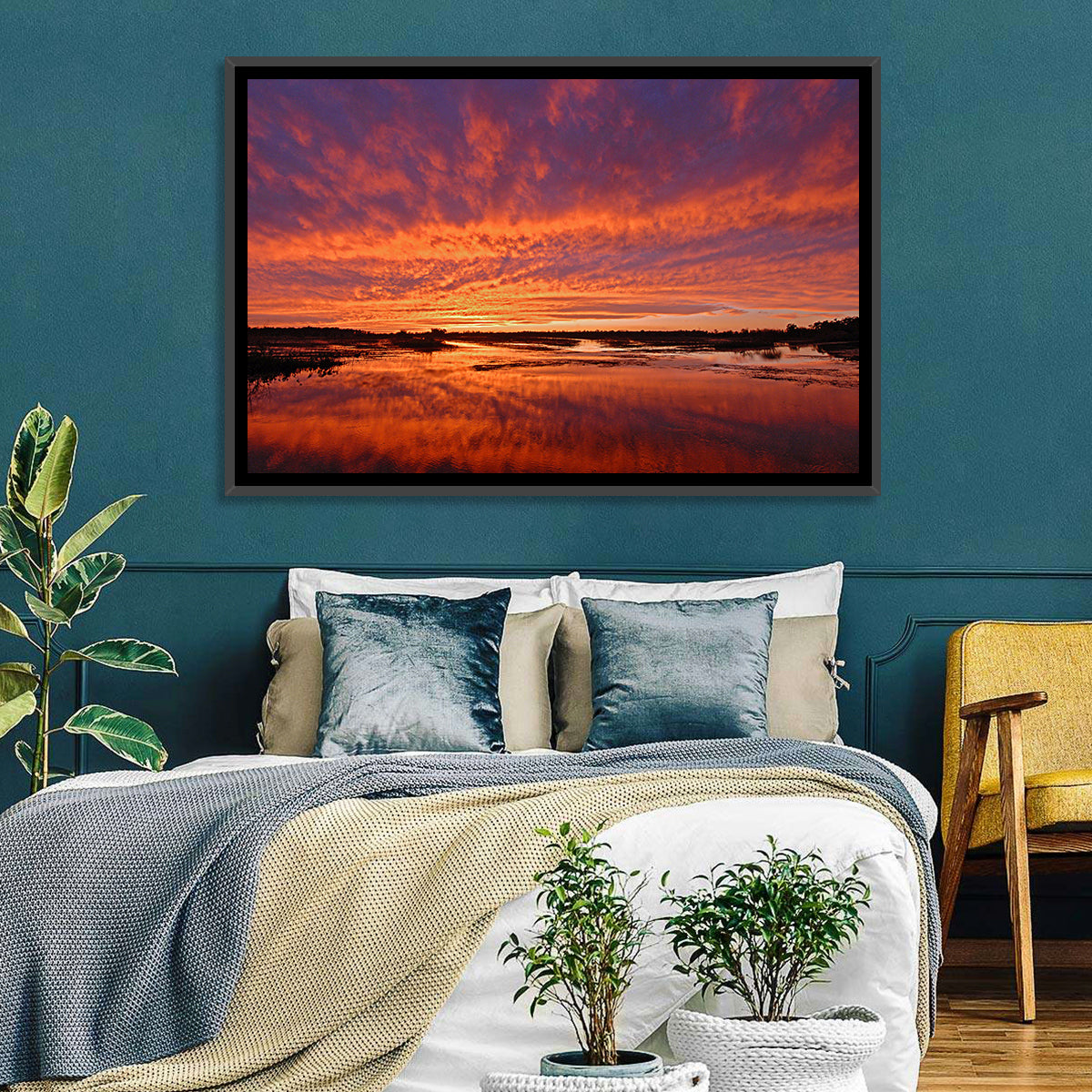 Louisiana Wetland Sunset Wall Art