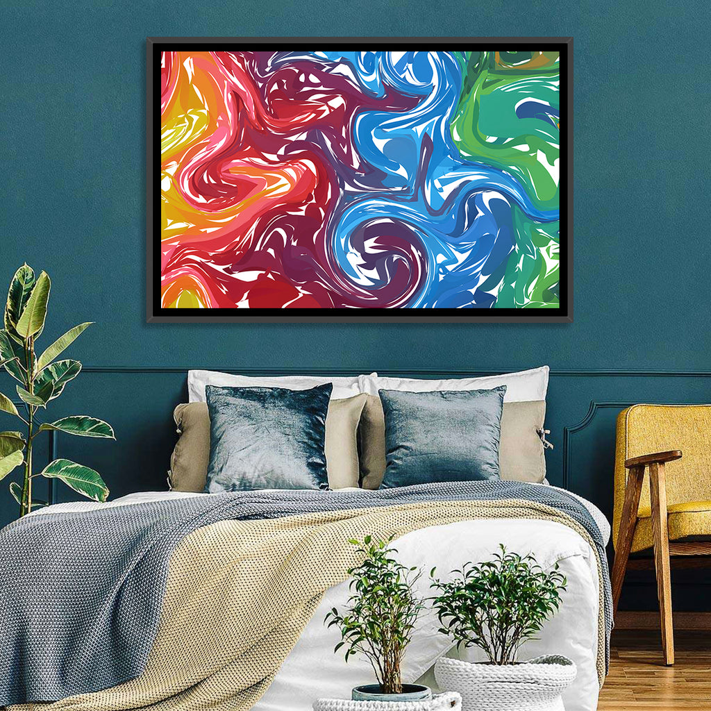 Marbled Color Flow Abstract Wall Art