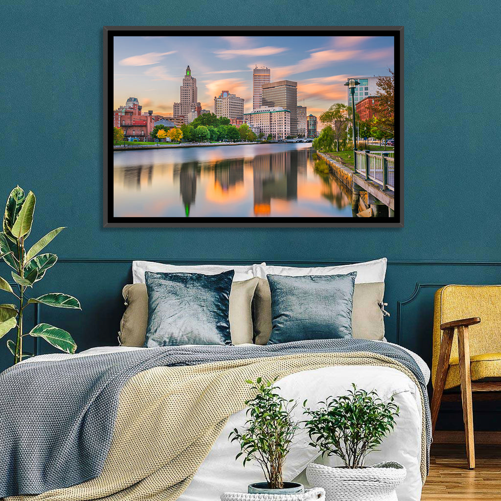Providence Golden Hour Skyline Wall Art