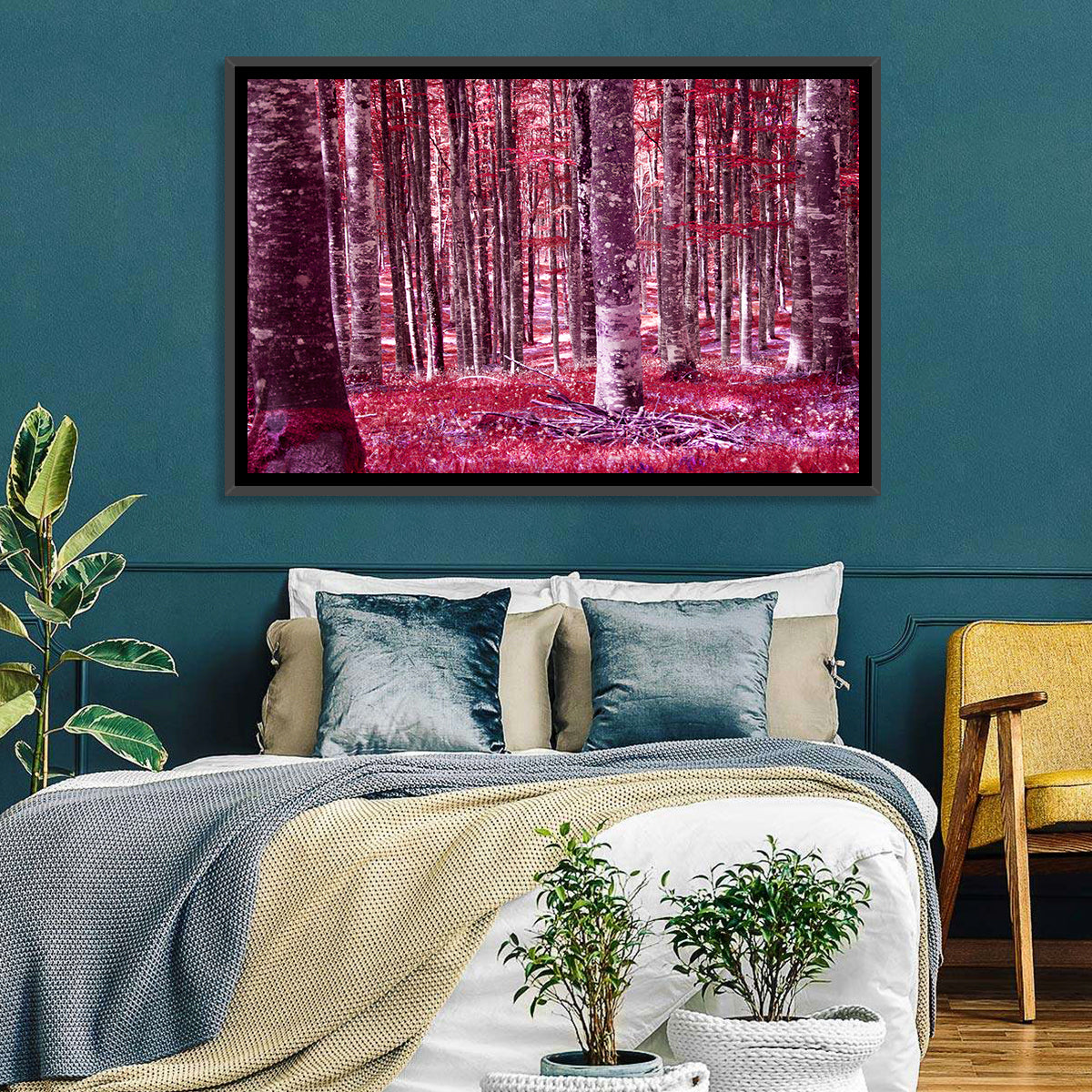 Crimson Woodland Wall Art
