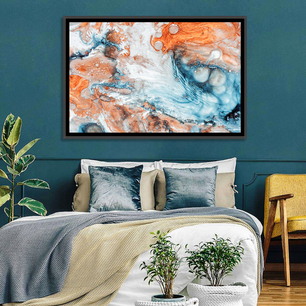 Copper Marble Fluid Abstract Wall Art