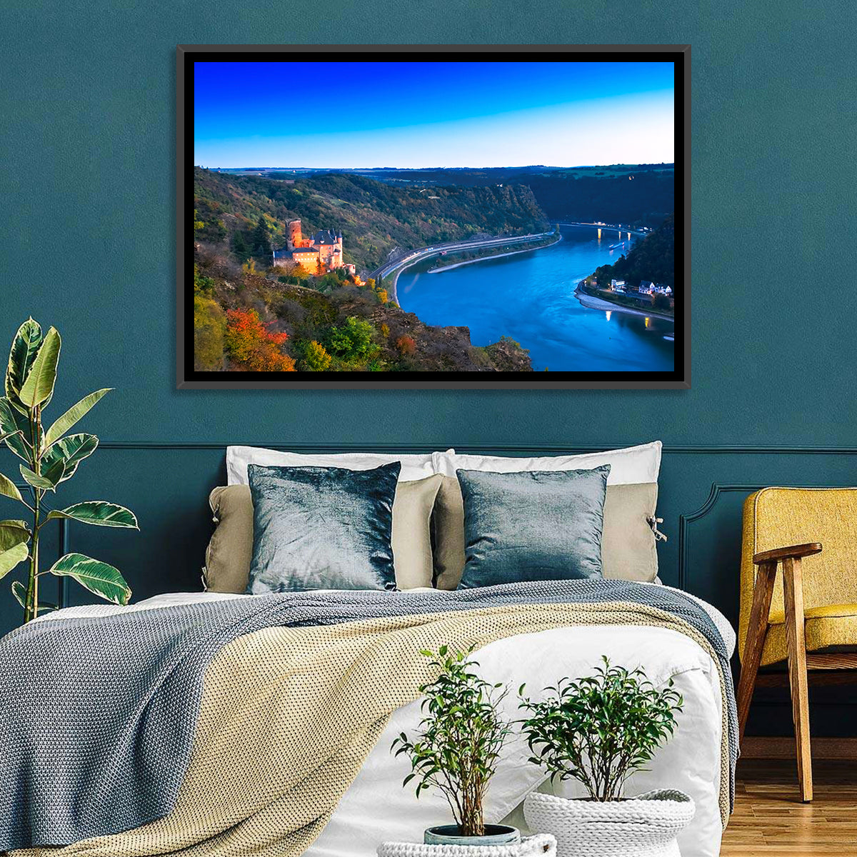 Rhine Valley at Dusk Wall Art